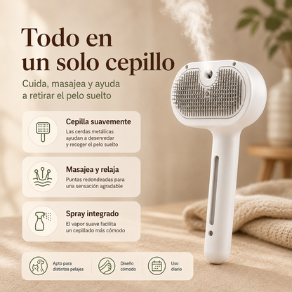 MimoBrush 4 en 1 – Cepillo vaporizador para mascotas