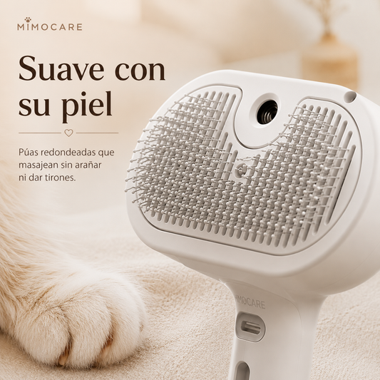 MimoBrush 4 en 1 – Cepillo vaporizador para mascotas